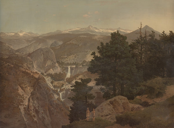 From Californias Sierra Nevada background of Yosemite Valley 1890