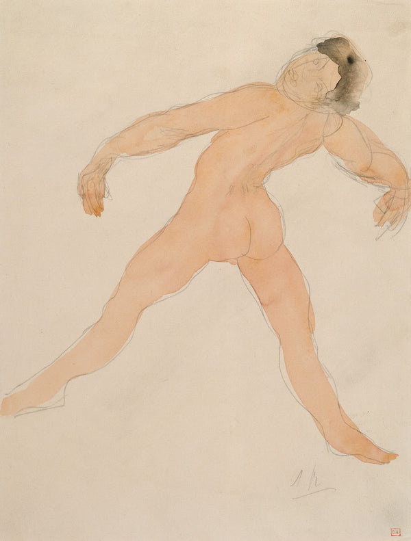 Woman Dancing with Her Head Thrown Back rear view ca 1890  1917