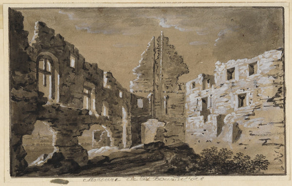 Schloßruine im Mondlicht