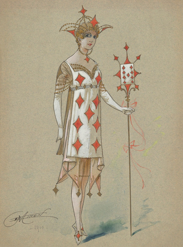 Costumes de revue  onze maquettes de costumes 1910