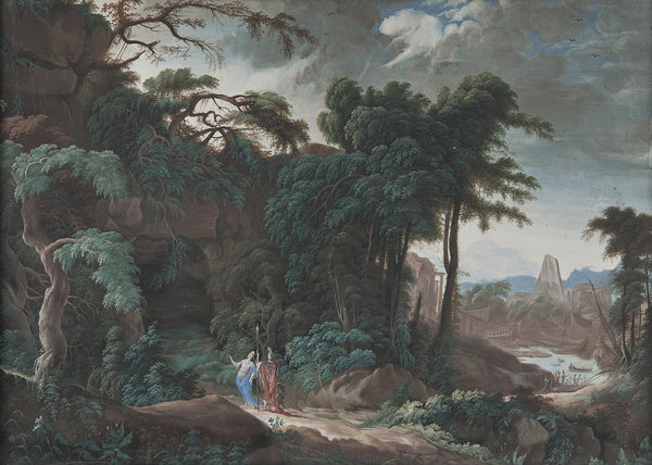 Forest landscape with figures