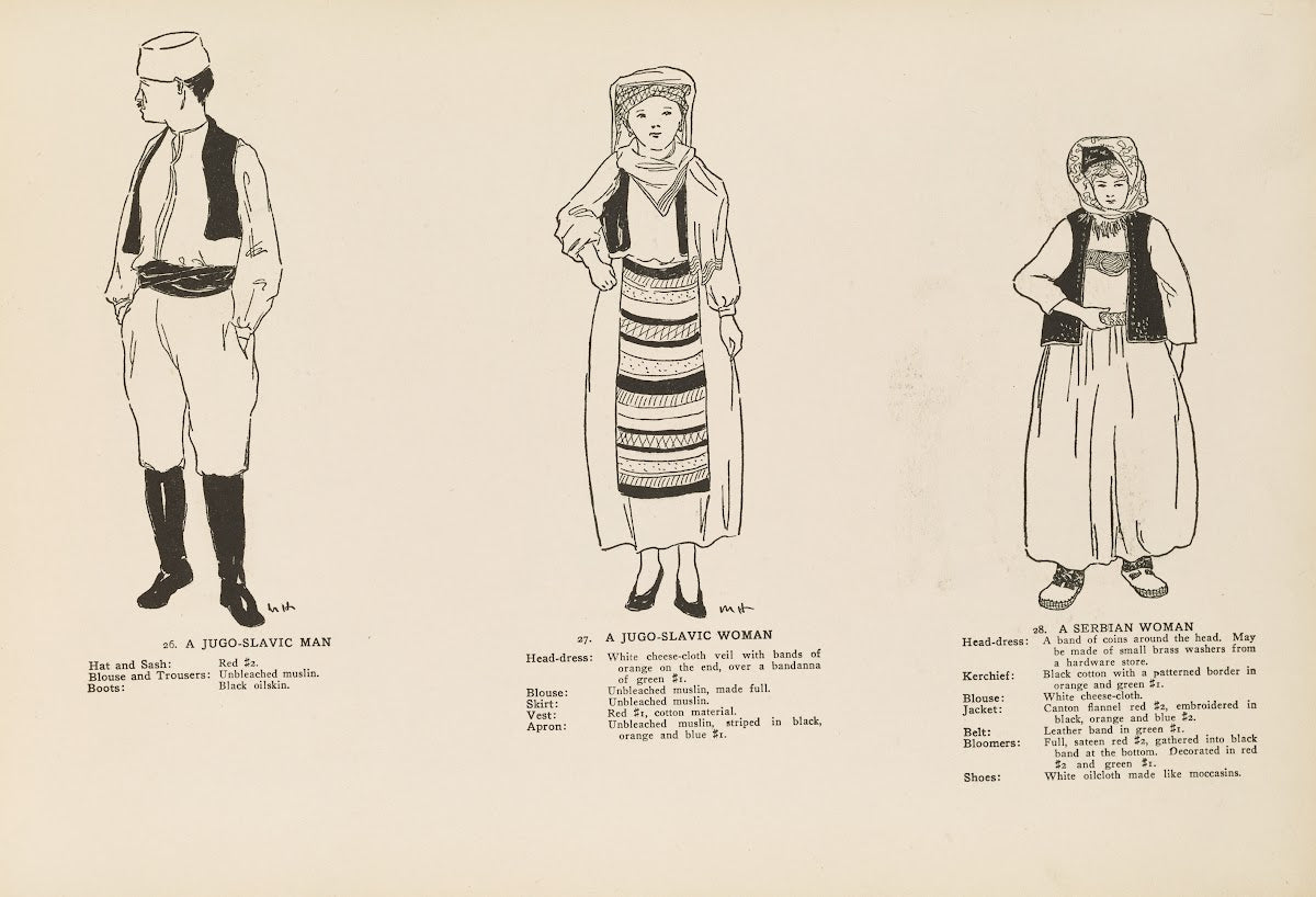 National costumes of the Slavic peoples Pl12 1920