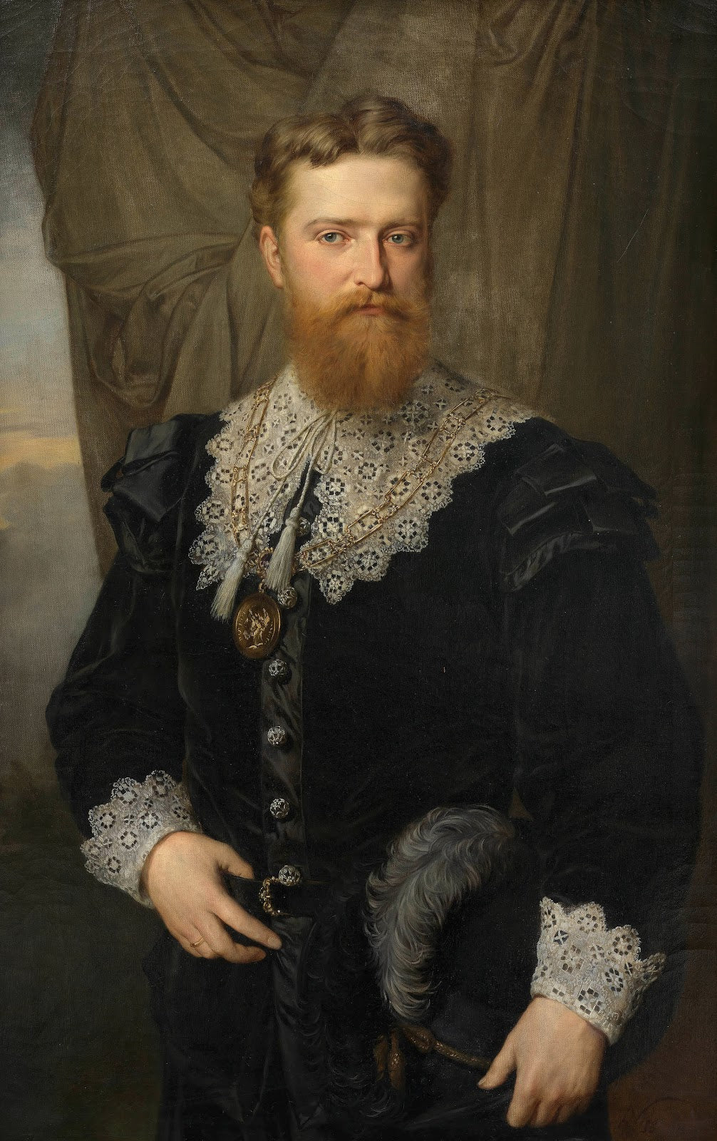 Porträt des jungen Karl Lueger 1876