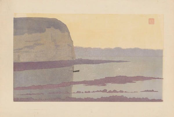 La Falaise crépuscule Yport 1901