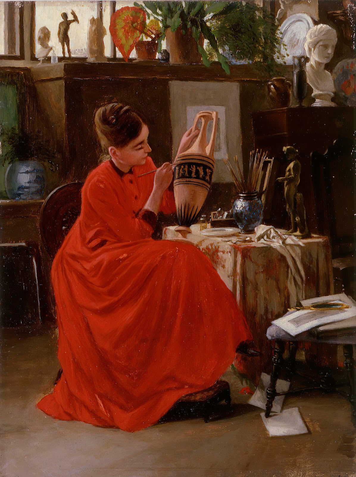 Interior With Vase Painter