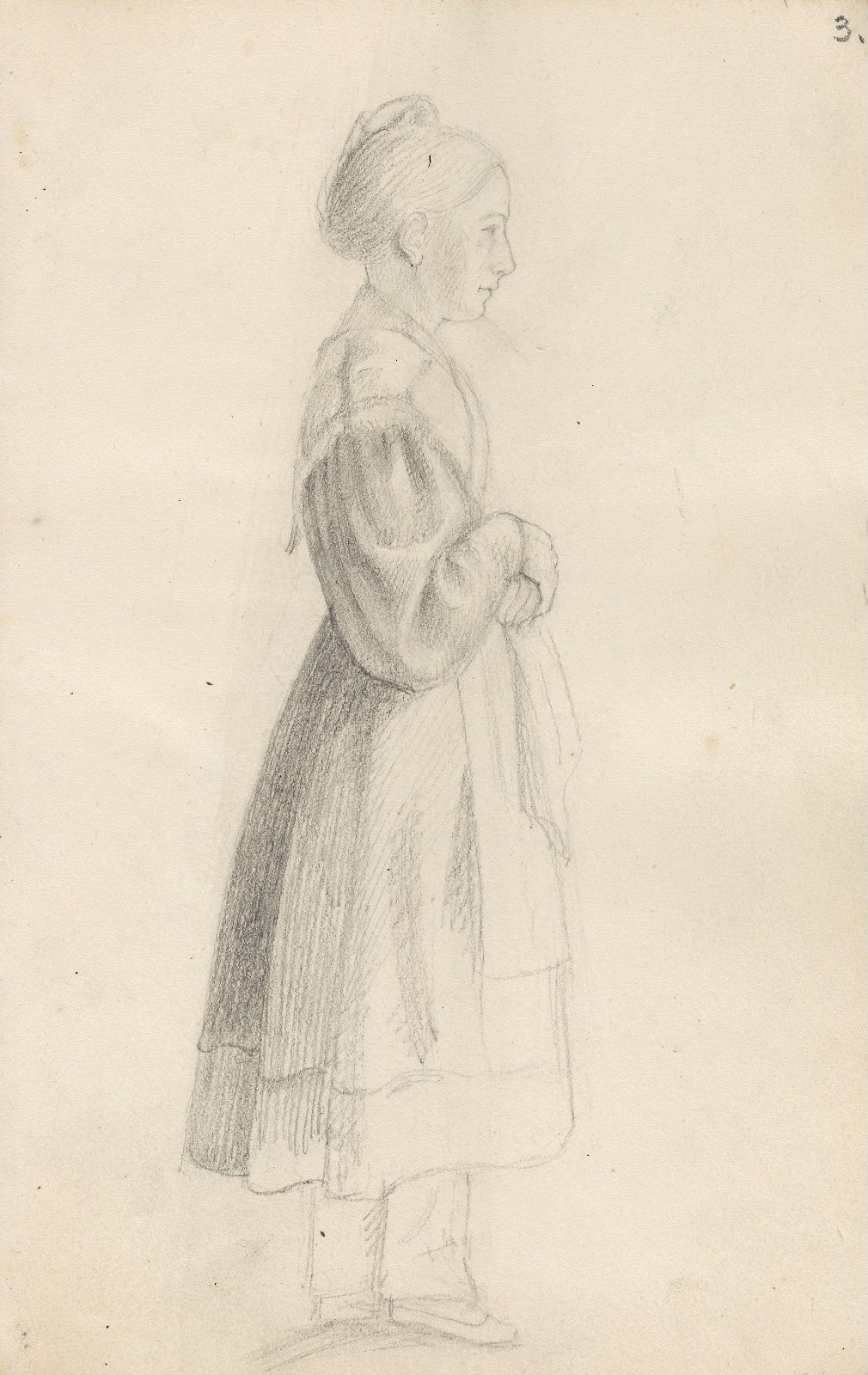 Stående kvinnefigur 1835