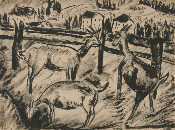 Goats andLandscape ca19201929