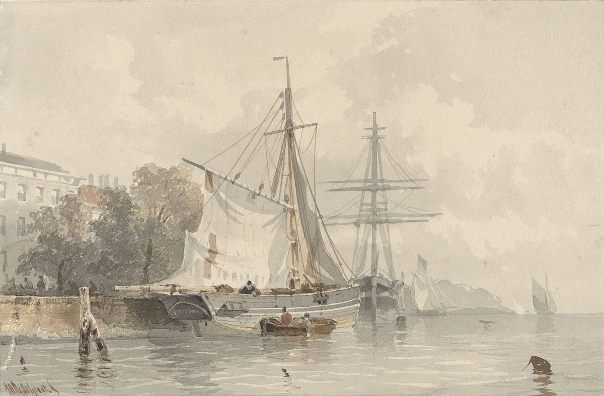 Zeilschepen aan wal 1834   1872