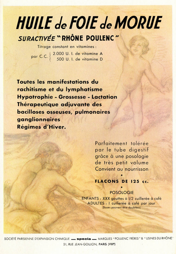 Huile de foie de morue 1910 1950