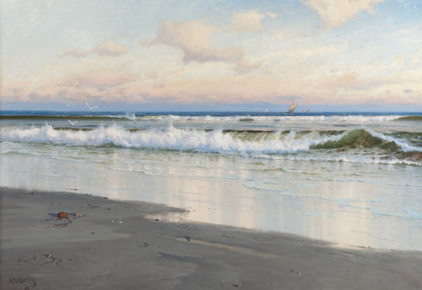 The Beach at Filey in Yorkshire England 1891