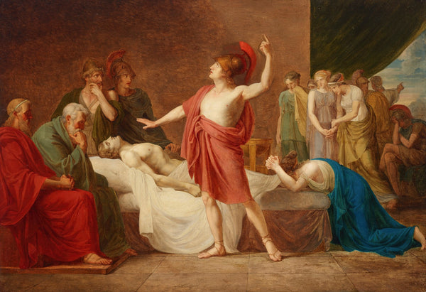 Achilles mourning the death of Patroclus