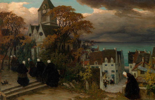 Breton women on their way to mass 1921