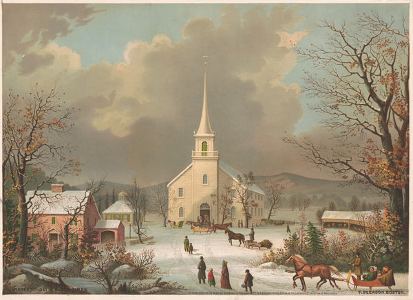 Winter Sunday in olden times 1875