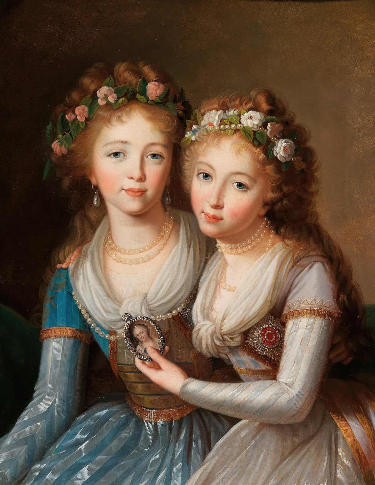 Double Portrait of the Grand Duchesses Alexandra 1783 1801 and Helena 1784 1803