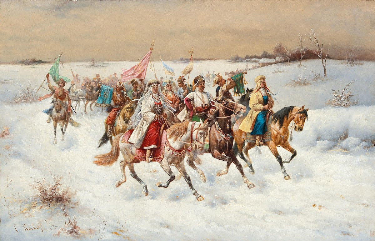 Wedding Procession in a Winter Landscape