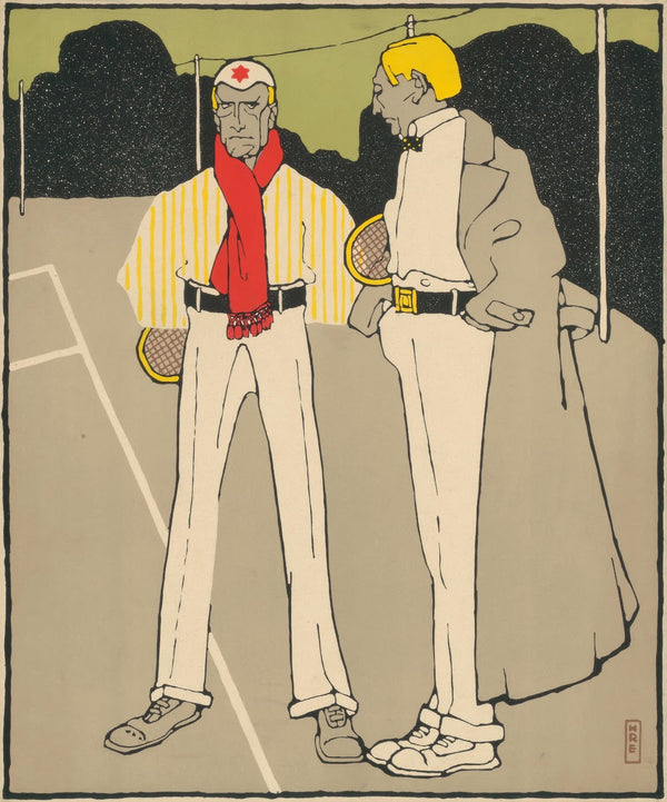 Sport im Bild zwei Tennisspieler 1911