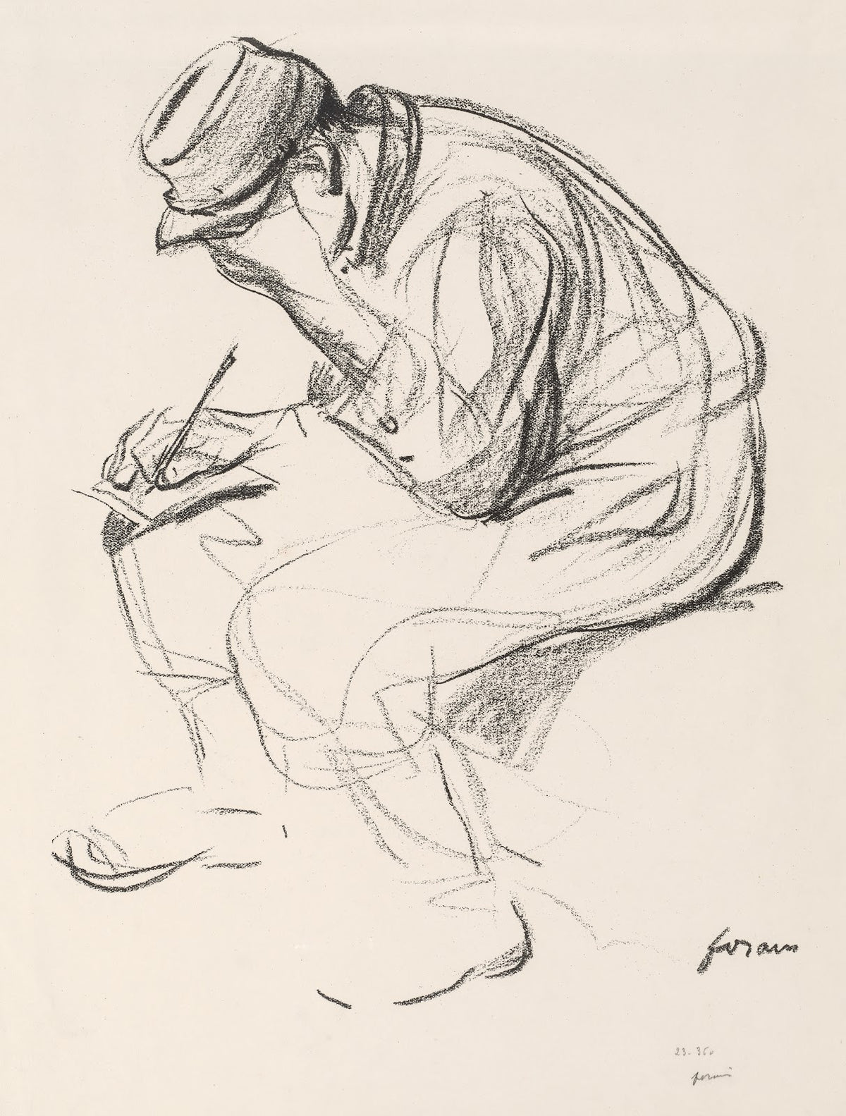 Prisoner of War Writing a Letter