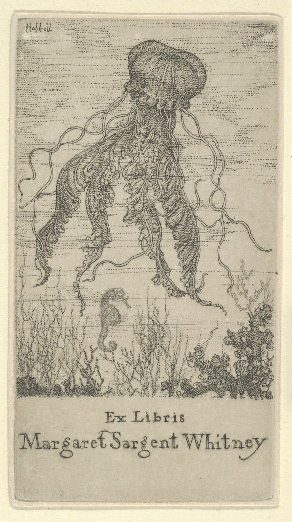 Ex Libris Margaret Sargent Whitney between 1900 and 1925