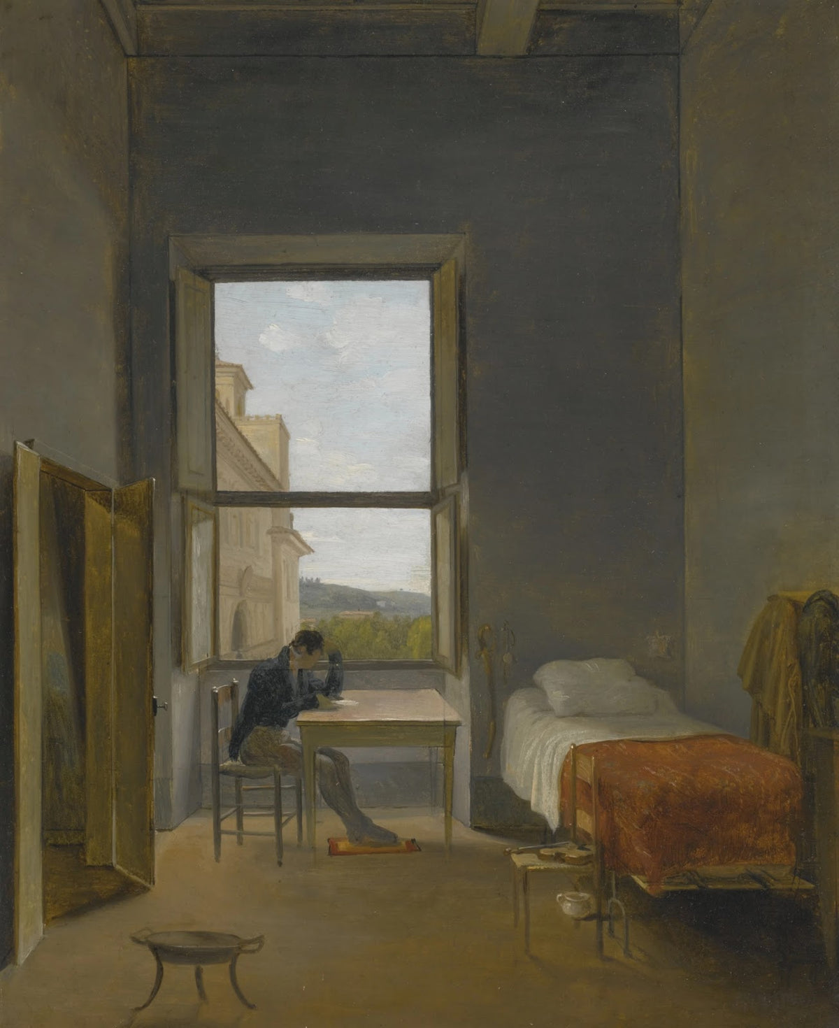 The artist in his room in the Villa Medici Rome