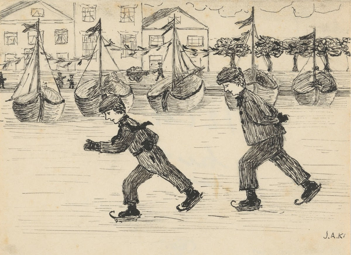 Schaatsers op een vaart 1880 1930