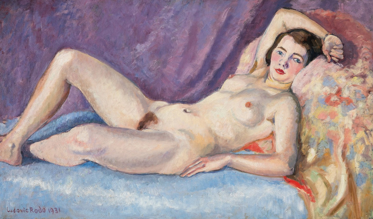 Nu à loreiller multicolore 1931