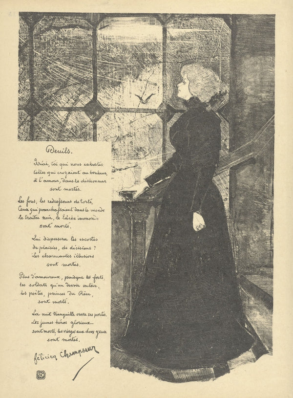 Illustration pour Deuils de Félicien Champsaur 1893 1895