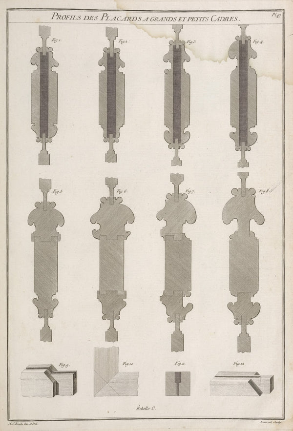 Profils des placards a grands et petits cadres 1769 1774