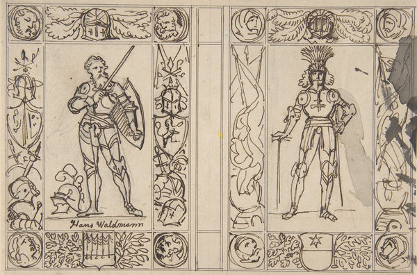Study for Two Book Illustrations early to mid 19th century