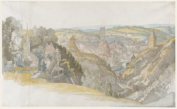 View of the Town of Fribourg c 1820