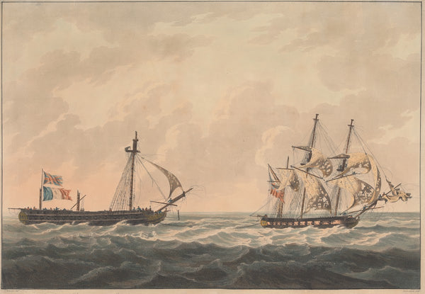 HMS Sloop Bonne Citoyenne taking the French Frigate 1810