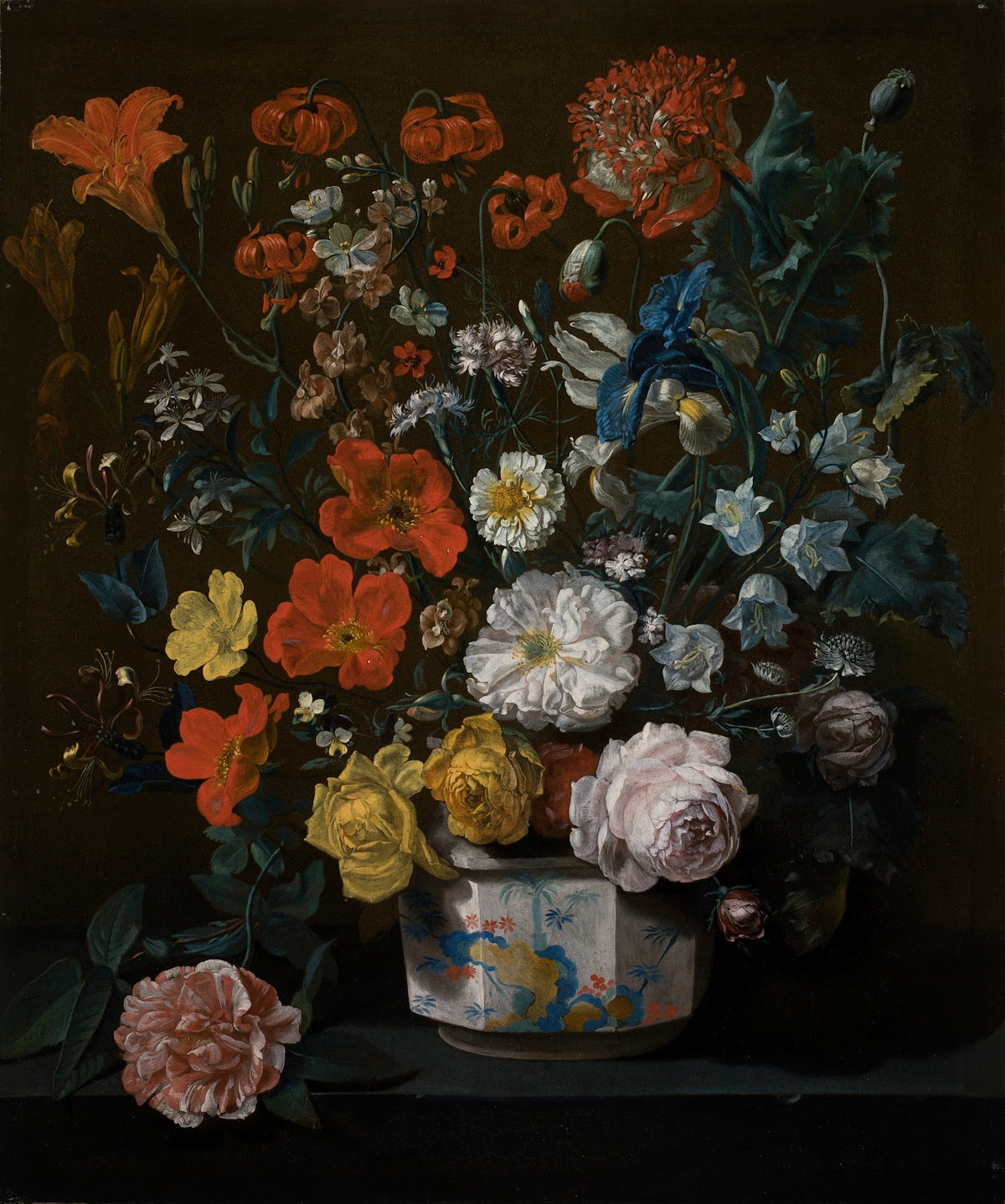 Flowers in a Chantilly Vase c1760