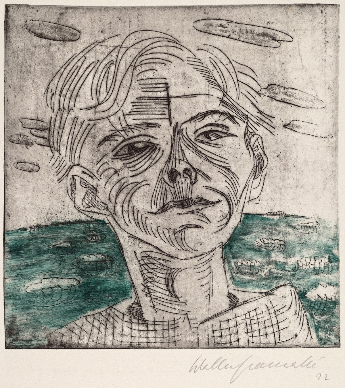 Man at the Sea Self portrait Mann am Meer Selbstporträt 1923