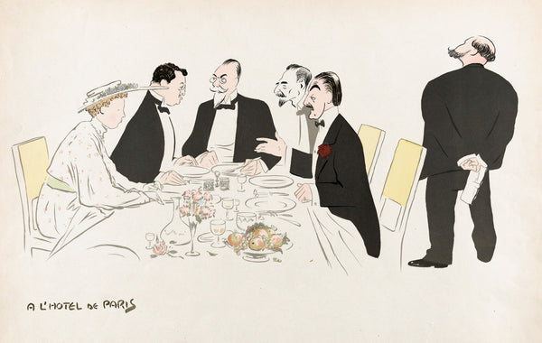 A LHotel de Paris gentleman with dark red carnation from Monte Carlo circa 1910