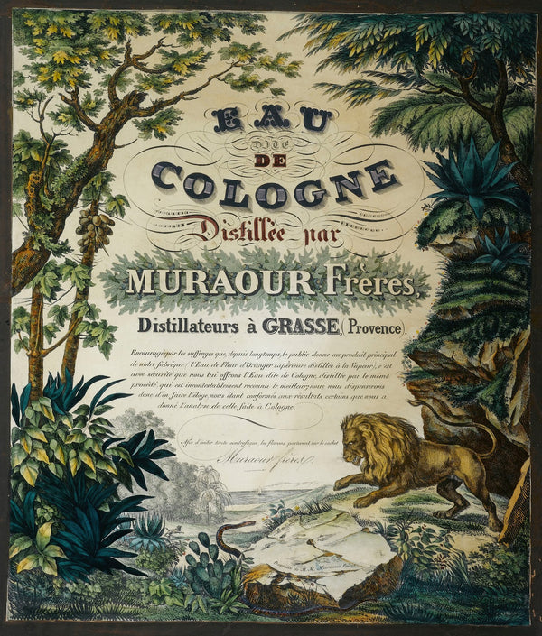 Eau De Cologne Distillée Par Muraour Frères Distillateurs À Grasse Provence 1820