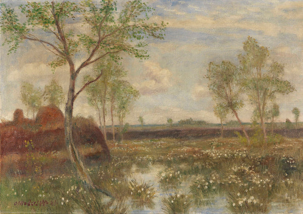 Landschaft bei Fischerhude Frühling im Moor 1941