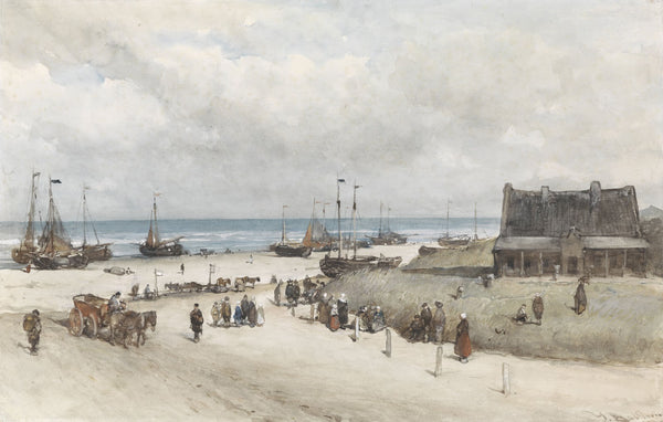 The Beach at Scheveningen 1873