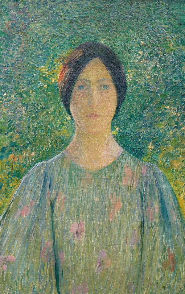 Jeune femme à la robe fleurie