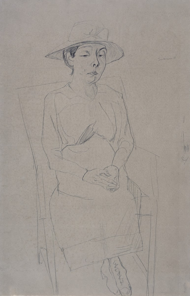 Porträt Frau Swarzenski Sitzfigur 1918