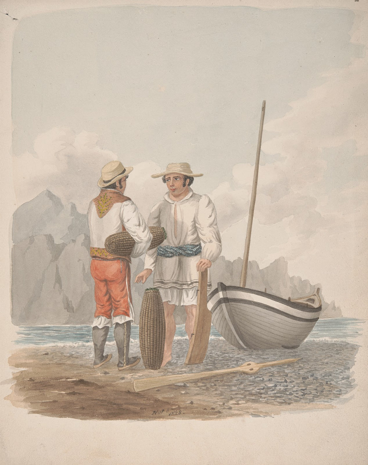 Boatman and Medianero of Garachics Tenerife 1828