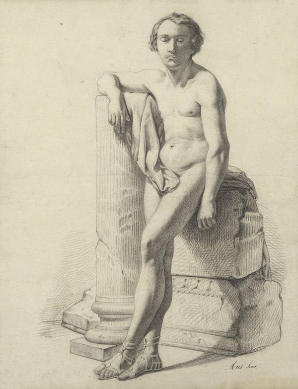 Standing male nude 1852