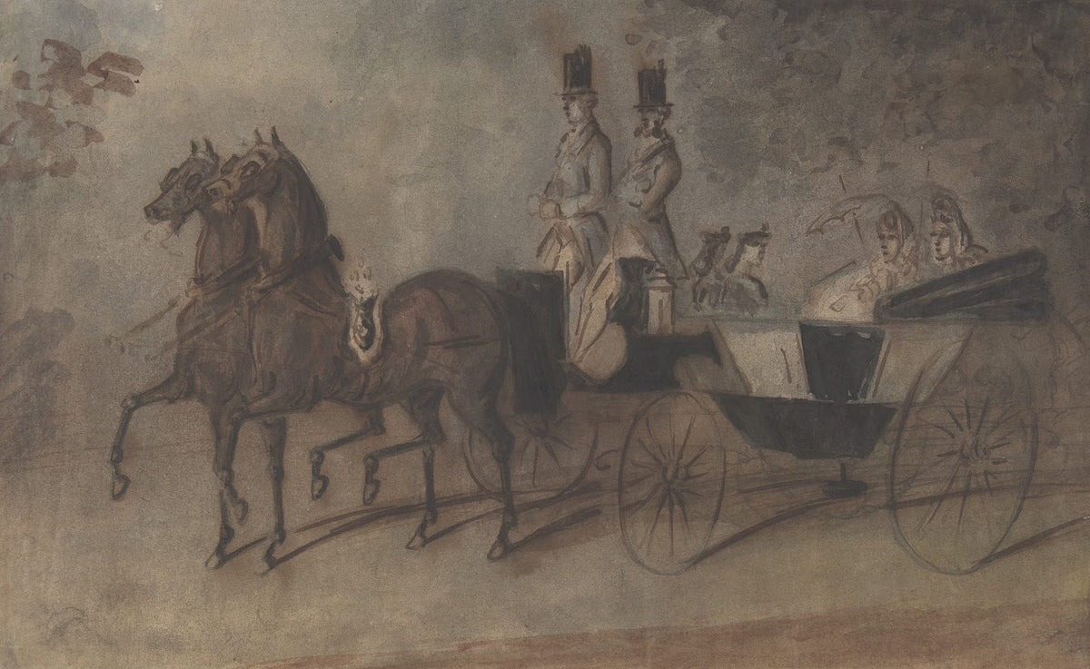 Women in a Carriage 19th century