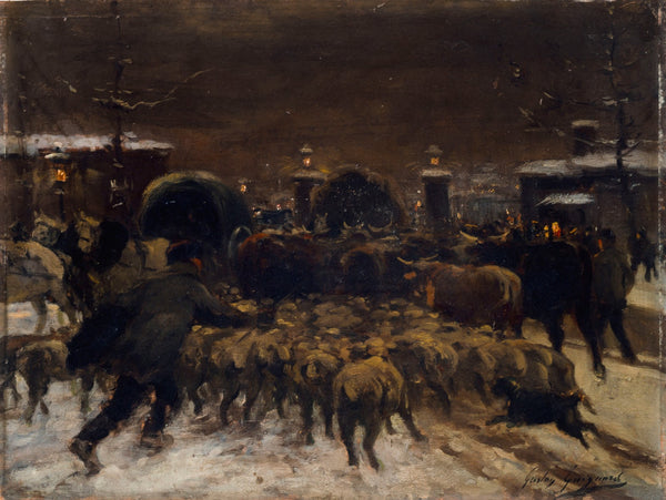 Entrée des troupeaux à Paris 1889