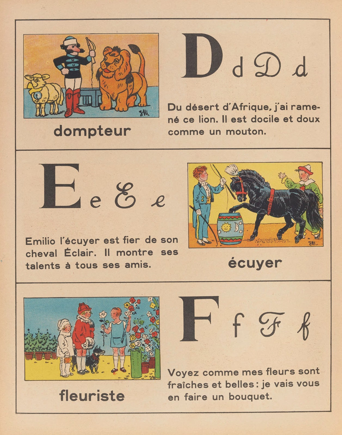 ABC des métiers  abécédaire Pl04 1943