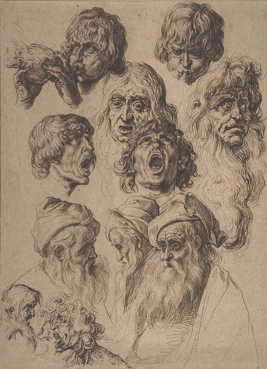 Study of Eleven Heads 16th century
