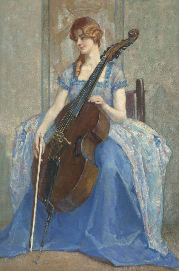 Francesca the artists daughter and her Viola da Gamba