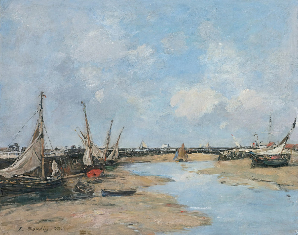 Trouville Les Jetées Marée Basse 1888