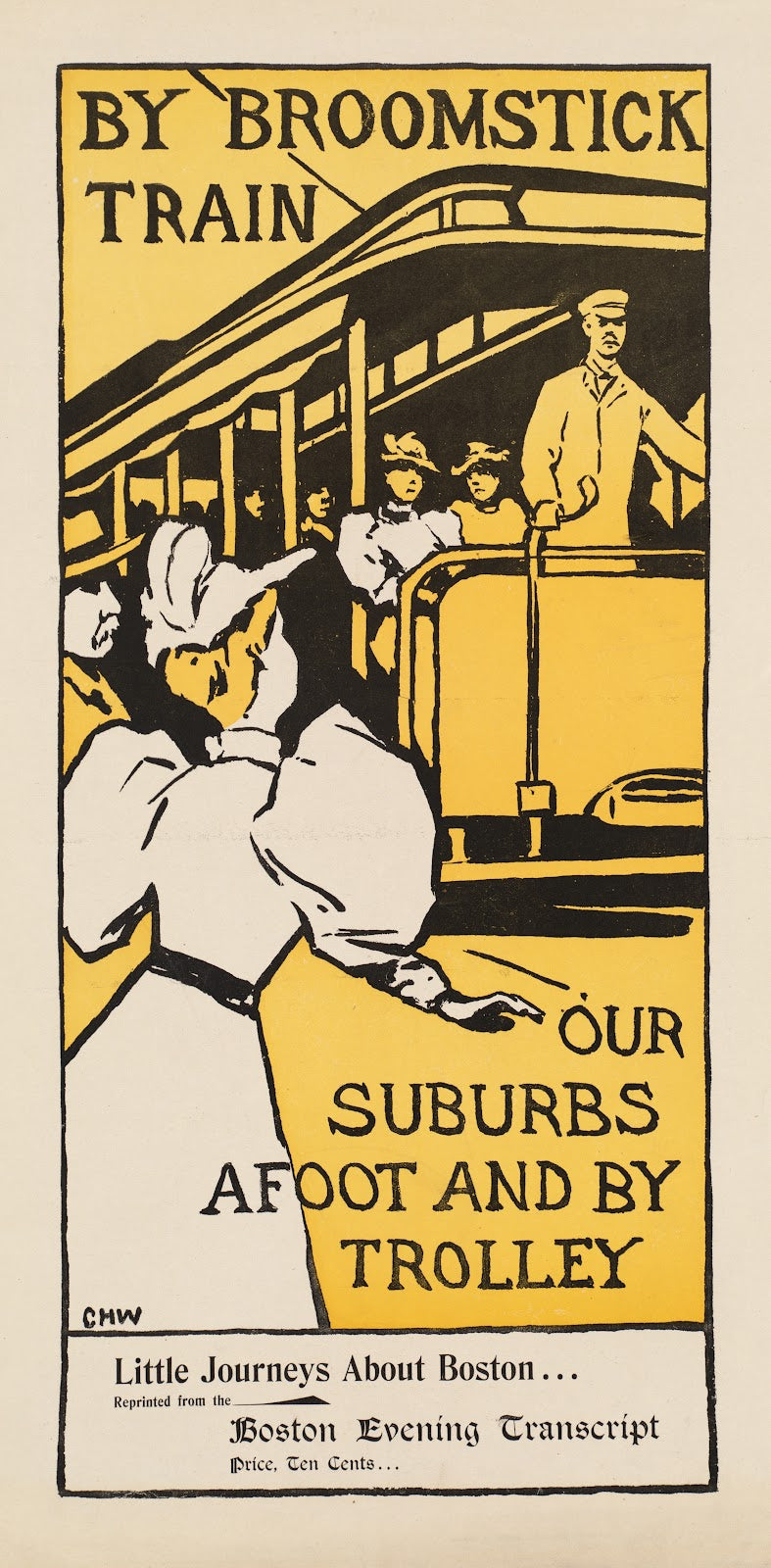 By broomstick train our suburbs afoot  by trolley 1895