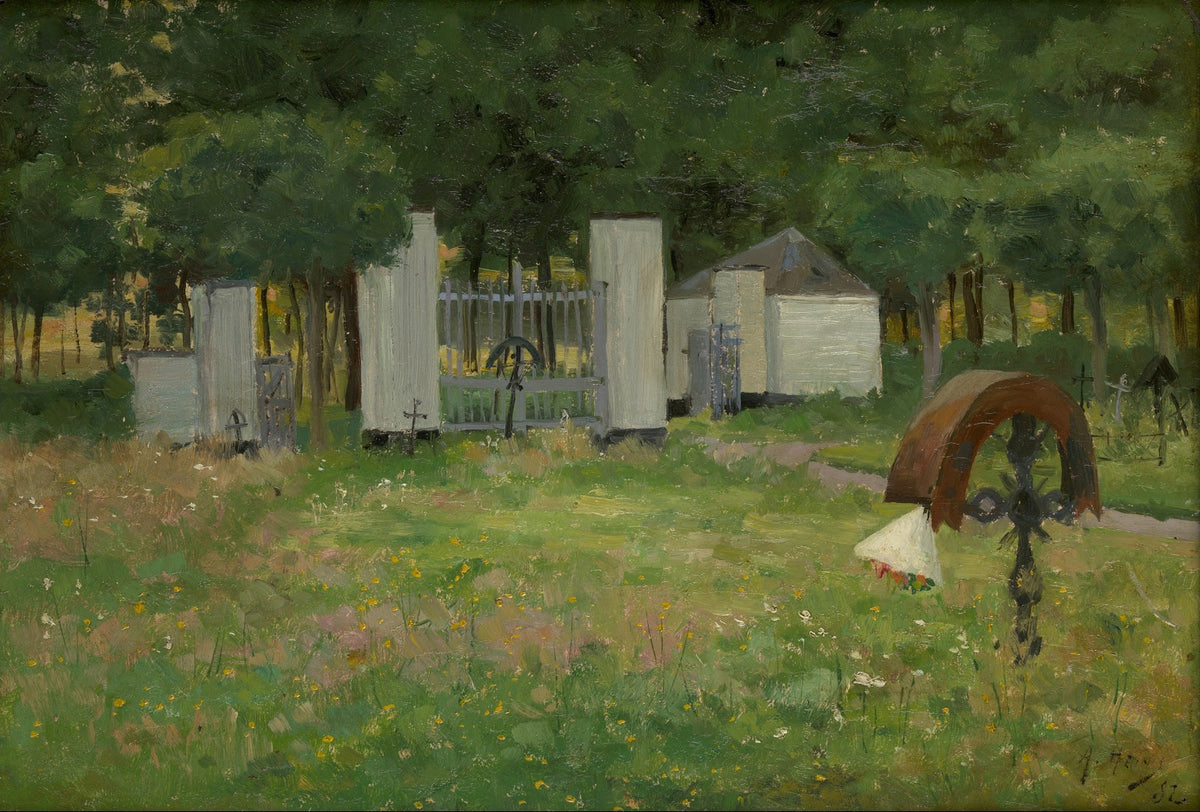 The Old Graveyard in Wondelgem Ghent 1881