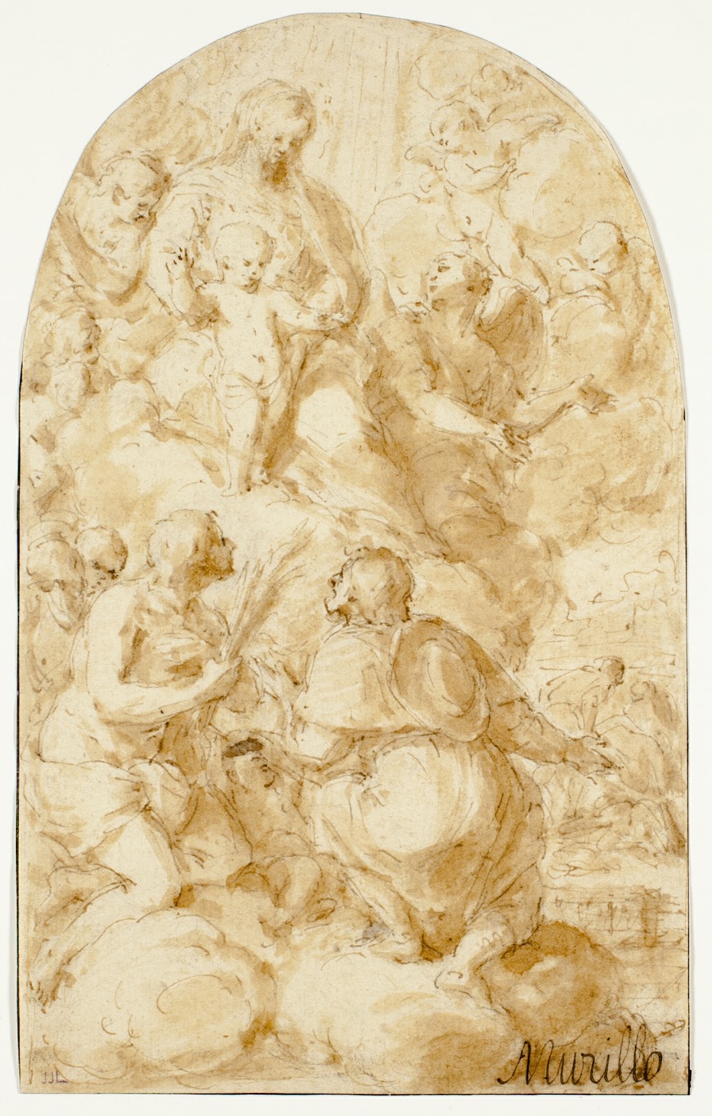 Virgin Mary with the Christ Child in the Clouds 1601 1700
