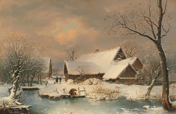 Verschneite Winterlandschaft 1855